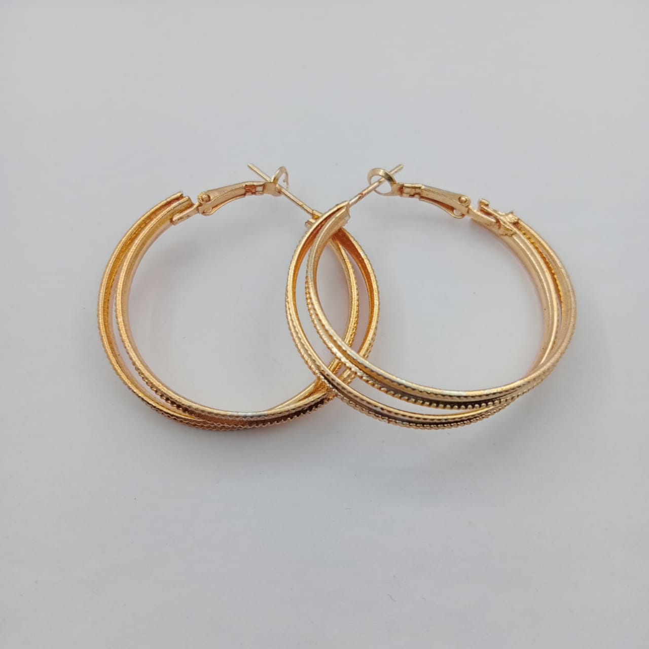 Women's Round Rose Earrings (Rose Gold)